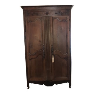 Antique French Wooden Armoire For Sale