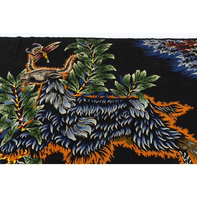 Textile Le Bouc Blue Tapestry by Jean Lurçat, France, 1950s For Sale - Image 7 of 14