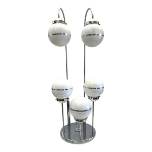 Mid-Century Modern Table Lamp With Globe Shades