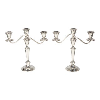 Gorham Sterling Silver Convertible Candelabra-a Pair For Sale