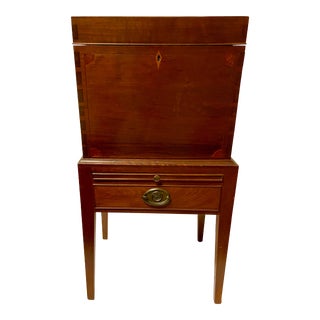 18th Century Southern Federal Inlaid Walnut Cellarette Dry Bar For Sale