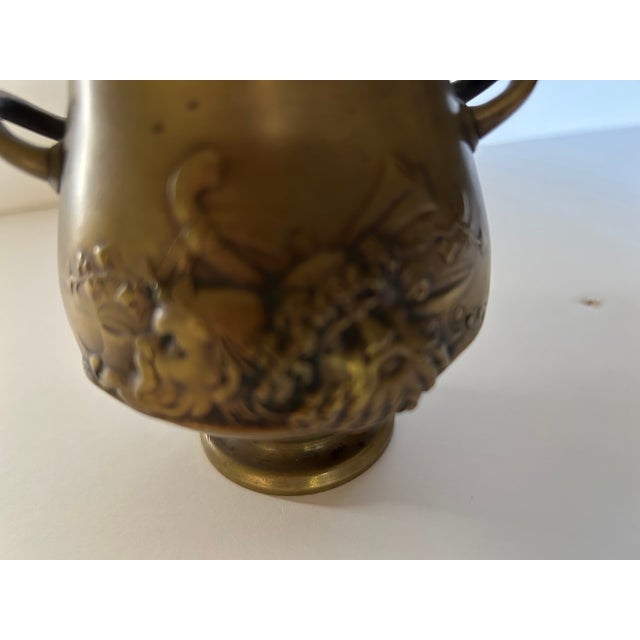 Antique Bronze Urn With Mythological Relief For Sale - Image 4 of 5