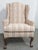 Chippendale wing chair made by Bernhardt, Mahogany legs, Shell carved knees with claw and ball feet.