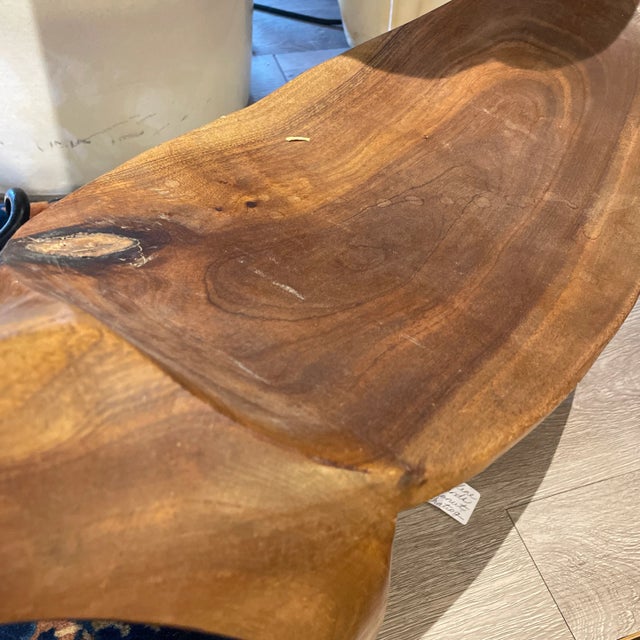 Mid 20th Century Hand Carved Coconut Shredding Stool From Caroline Islands For Sale - Image 4 of 5