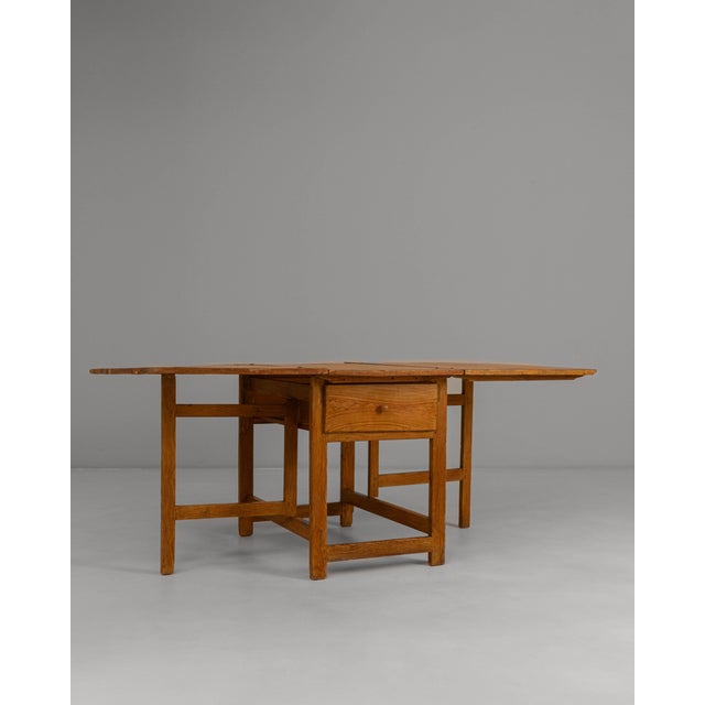 19th Century Swedish Wooden Drop Leaf Table In Original Patina For Sale In Greensboro - Image 6 of 18