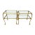 Italian Rectangular 2-Tier Brass End or Side Table For Sale