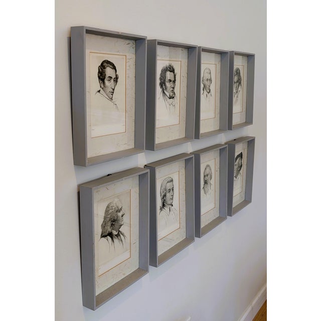 1930s Set of Eight (8) Signed Etchings of Famous Composers by Wilhelm Pech For Sale - Image 10 of 12