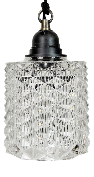 Vintage Cut Glass Ceiling Light, 1970s