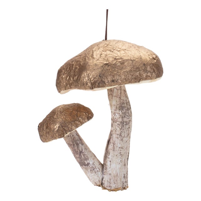 Double Mushroom Ornament (Set of 6) For Sale
