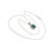 Natural Emerald Diamond Necklace 18" 14k WG 2 TCW Certified For Sale - Image 4 of 11