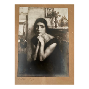 Early 20th Century Julio Romero De Torres Signed Photograph of Beloved Model María Teresa López