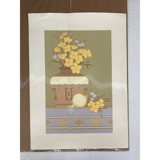 This is a signed and numbered limited edition serigraph print titled Apache Motif by artist C. Sanderson. The artwork...