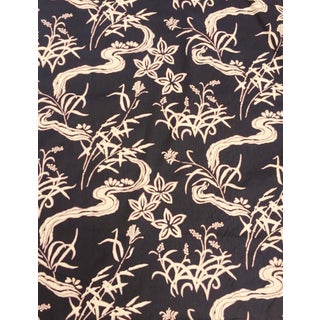 Vintage Mid Century Schumacher Ogawa Screenprint Katsura Collection Asian Chinoiserie Fabric For Sale