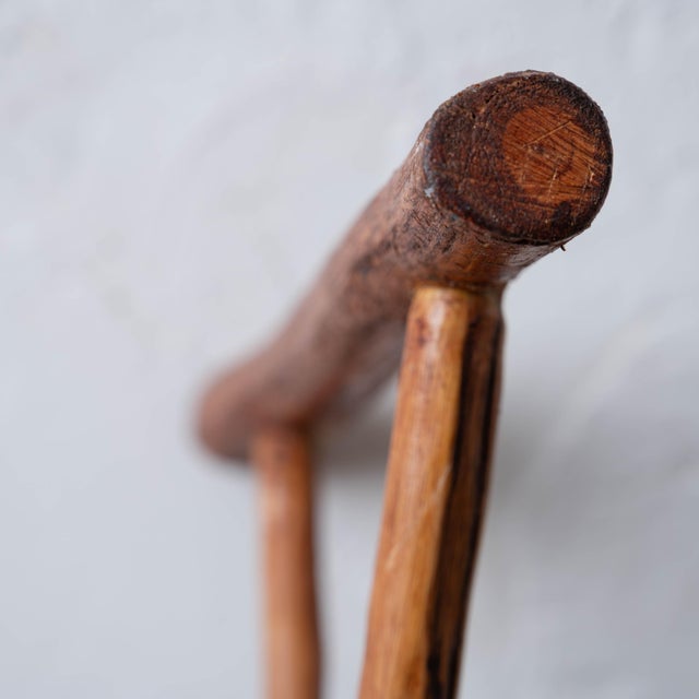 Brown Vernon Edwards Crutch-Form Walking Stick, 1980s For Sale - Image 8 of 10