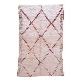 1980's Moroccan Beni Ourain Wool Rug - 11 X 6.8 Ft For Sale