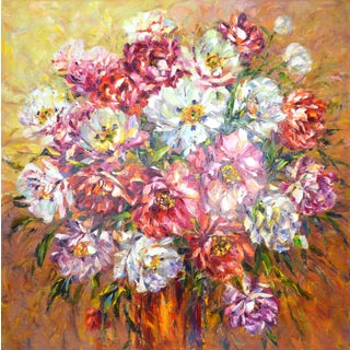 Bouquet.Modern Original Painting.Iryna Kastsova For Sale