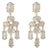 Greta Earrings (White) (Pierced French Clip) For Sale