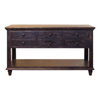 Greenview Charcoal 6 Drawer Console Table For Sale