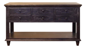 Greenview Charcoal 6 Drawer Console Table