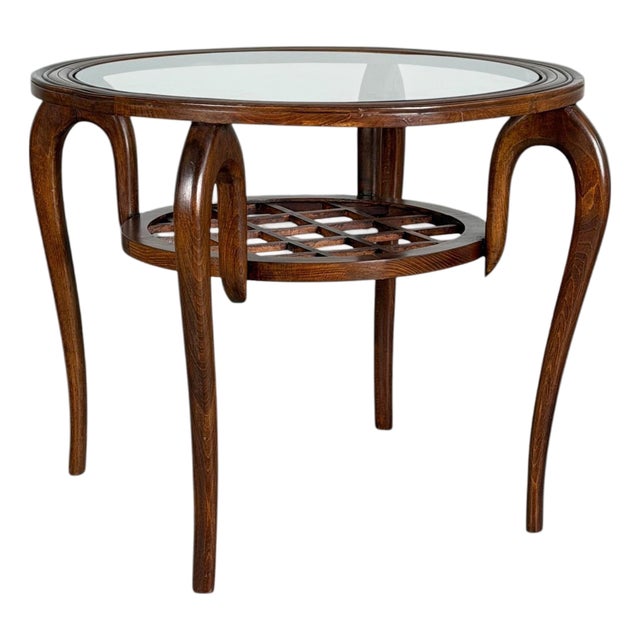 Round Coffee Table by Paolo Buffa for Arrighi Serafino, 1950s For Sale