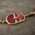 An Iconic 1990s Brass and Red Enamel Bracelet by Roberta Di Camerino For Sale - Image 6 of 10