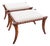 Solid Walnut Klismos Ottomans With Cushions For Sale