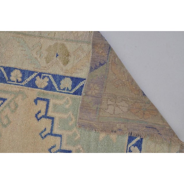 Tan 1950s Faded Oushak, Weathered Earth Tone Floor Art For Sale - Image 8 of 10