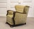 Vintage Swedish Wingback Chair with Golden Velvet and Carved Oak Armrests, 1920s For Sale - Image 10 of 12