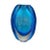 Glass Vintage Mid Century Blue Art Glass Vase For Sale - Image 7 of 7