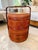 Brown Mid 20th Century Large Chinese Wedding Basket Tiered-Woven Bamboo Rattan-Lacquer-Chinoiserie-Boho For Sale - Image 8 of 11