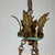 1950s Small Brass and Enamel Empire Chandelier For Sale - Image 12 of 14
