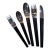 Stanley Roberts Japan Flatware Set, Carl Aubock Era Mid Century Modern For Sale