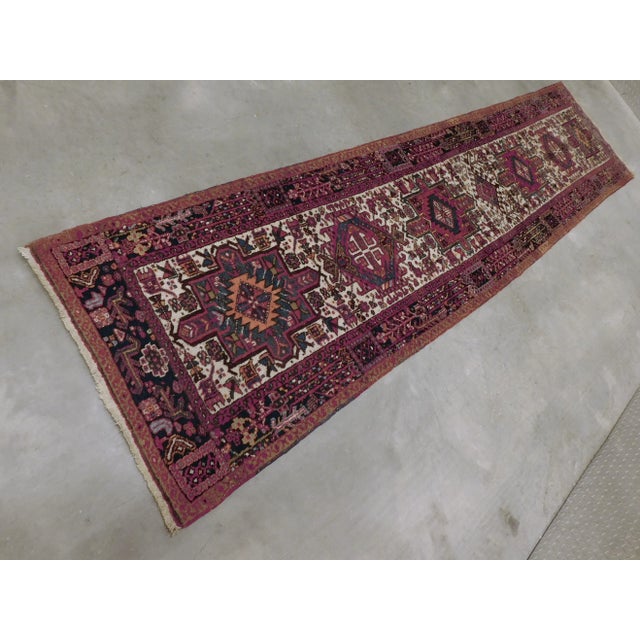 1940s Vintage Persian Runner Rug For Sale - Image 4 of 13