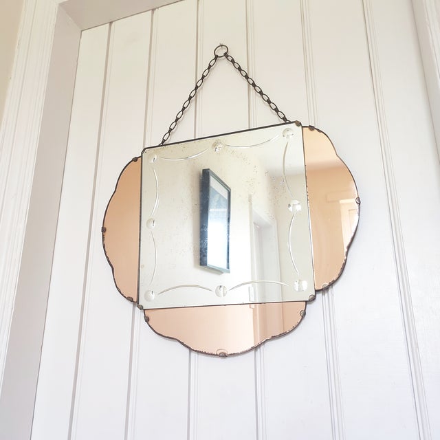 1940s Art Deco Dual Bubble Mirror, 1940s For Sale - Image 5 of 13