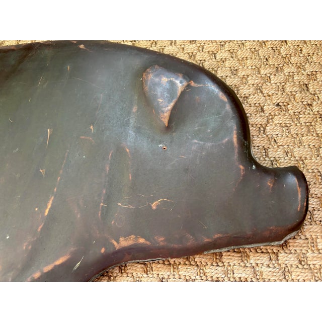 1960's handmade rustic and weathered copper pig weathervane. I ship quickly and conscientiously. Click on my shop “Pub &...