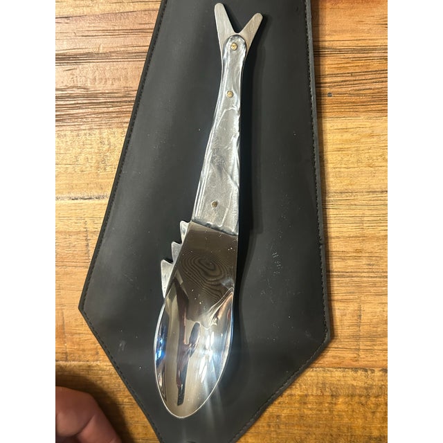 1980s Vintage 1980s Jean-Marie Patois "Esotismo" Flatware Set - Service for 4 With Original Signed Pouches - 12 pcs For Sale - Image 5 of 11