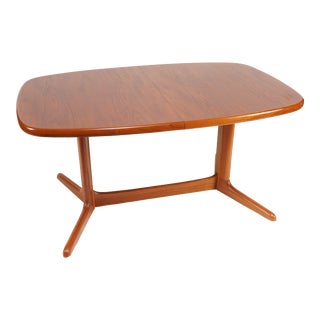 1970s Danish Teak and Rosewood Oval Extending Double Pedestal Dining Table by Rasmus For Sale