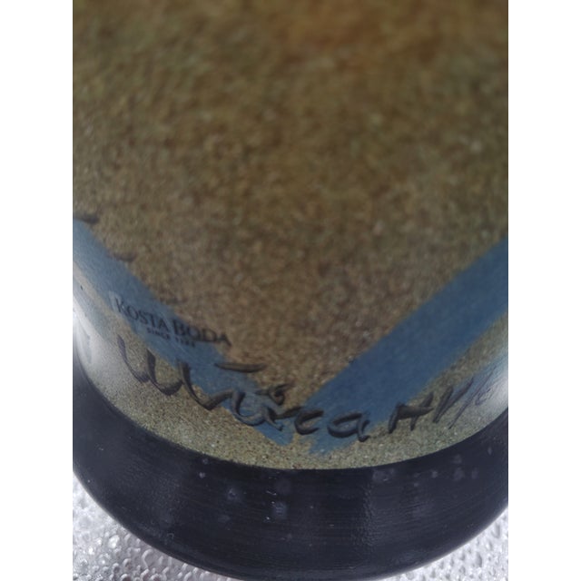 This beautiful large vase has a motif of mystic deer's that evoke human characteristic in the face. The design is Sweden,...