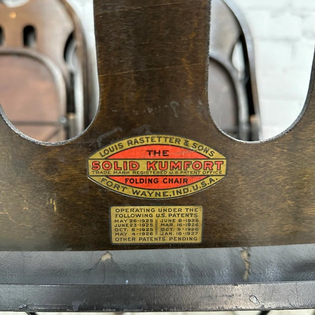 Louis Rastetter and Sons Wooden Folding Chair For Sale - Image 12 of 12