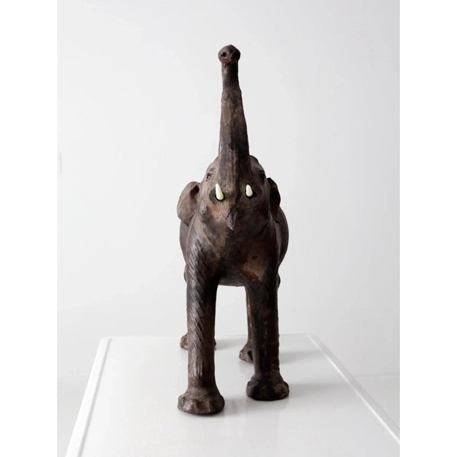 Early 20th Century Antique Leather Elephant For Sale - Image 5 of 13