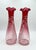 An exceptional and highly desirable facing pair of authentic late-Victorian Mary Gregory cranberry art glass vases, circa...