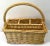 Mid-Century Modern Vintage Wicker Cutlery Basket For Sale - Image 3 of 7