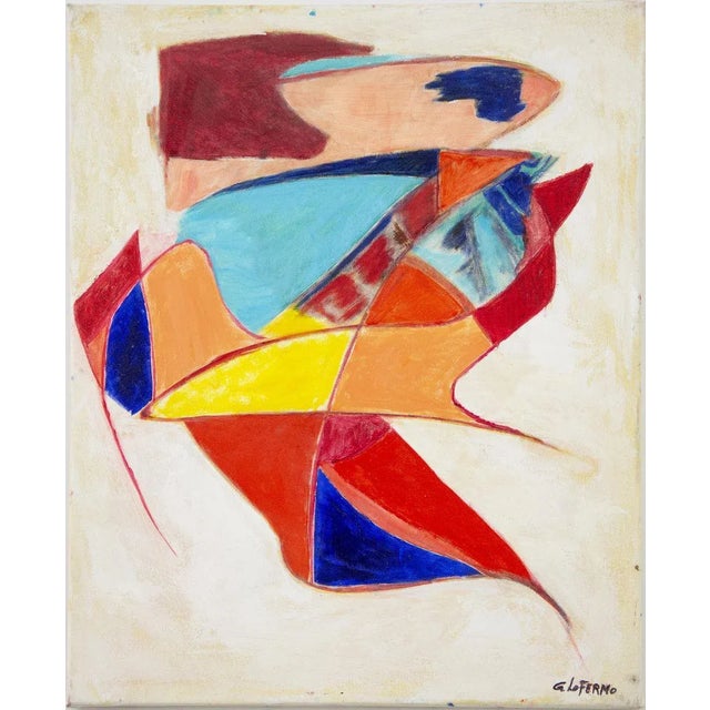 Pink and Red Composition - Oil on canvas by Giorgio Lo Fermo - 2020 2020 For Sale - Image 7 of 7