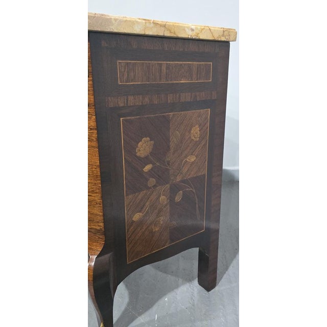 French Marquetry Commode Chest of Drawers, 1920s For Sale - Image 6 of 11