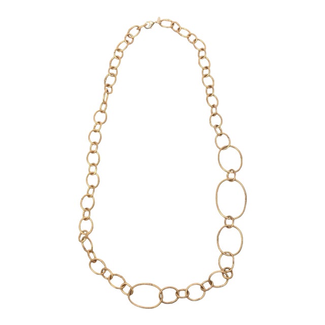 Alexis Bittar Signed Gold Filled Link Chain Necklace For Sale