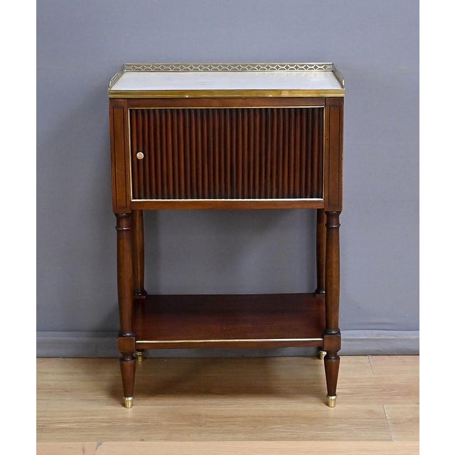 Mid-19th Century Louis XVI Mahogany Roll-Top Coffee Table For Sale - Image 5 of 16