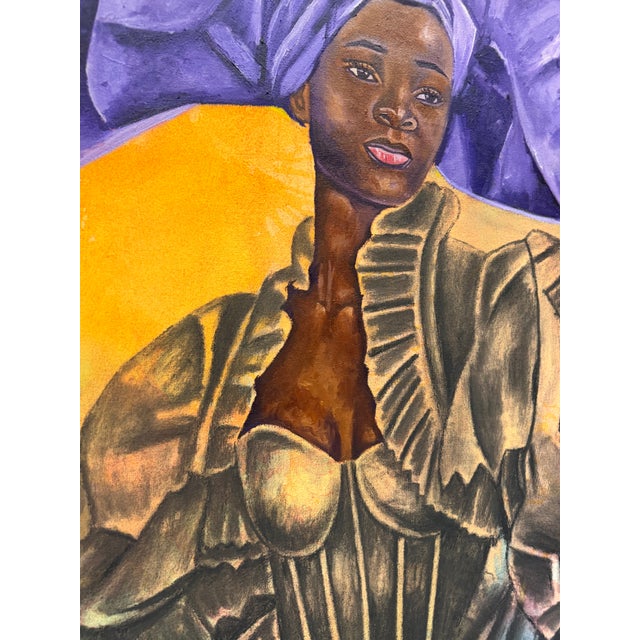 "Ode to Style", Acrylic, Graphite and Oil on Canvas Painting by Winifred Otowa (2025) For Sale - Image 4 of 5