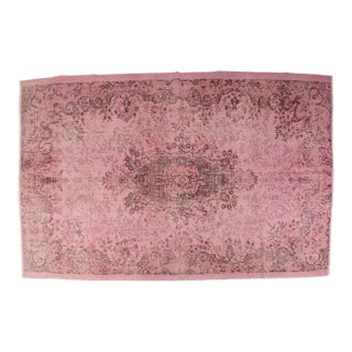 Vintage Pink Anatolian Carpet For Sale
