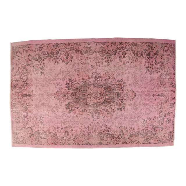 Vintage Pink Anatolian Carpet For Sale