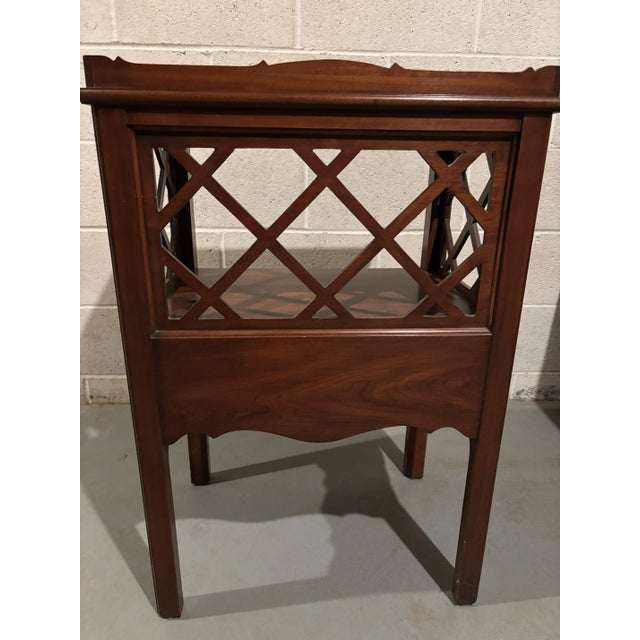 Wood 1980s Henkel Harris Night Stand in Cherry For Sale - Image 7 of 8